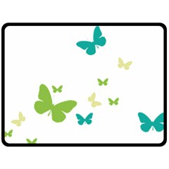 Butterfly Fleece Blanket (large)  by Mariart