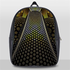 Fractal Hexagon Geometry Hexagonal School Bag (large) by Mariart