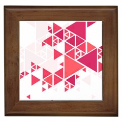 Red Triangle Pattern Framed Tiles by Mariart