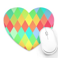 Low Poly Triangles Heart Mousepads by Pakrebo