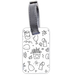 Set Chalk Out Scribble Collection Luggage Tags (two Sides) by Pakrebo