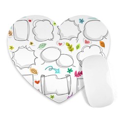 Set Chalk Out Chitchat Scribble Heart Mousepads by Pakrebo