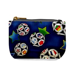 Textile Football Soccer Fabric Mini Coin Purse by Pakrebo