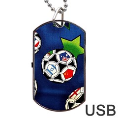 Textile Football Soccer Fabric Dog Tag Usb Flash (one Side) by Pakrebo