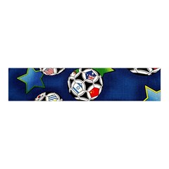 Textile Football Soccer Fabric Velvet Scrunchie by Pakrebo