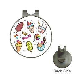 Doodle Cartoon Drawn Cone Food Hat Clips With Golf Markers by Pakrebo