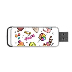 Doodle Cartoon Drawn Cone Food Portable Usb Flash (one Side) by Pakrebo