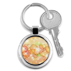 Valentine Heart Love Pink Key Chains (round)  by Mariart