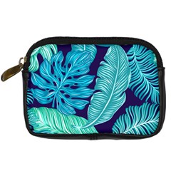 Tropical Greens Leaves Banana Digital Camera Leather Case by Mariart