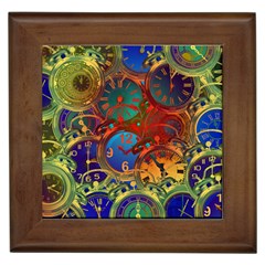 Time Clock Distortion Framed Tiles by Mariart