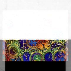 Time Clock Distortion Rectangular Jigsaw Puzzl by Mariart