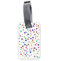 Star Random Background Scattered Luggage Tags (one Side)  by Pakrebo