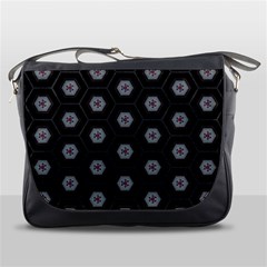 Geometric Pattern - Black Messenger Bag by WensdaiAmbrose