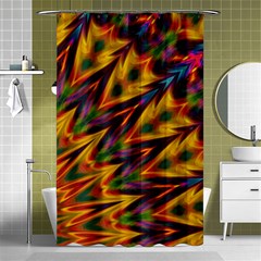 Background Abstract Texture Chevron Shower Curtain 48  X 72  (small)  by Mariart