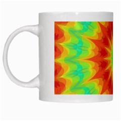 Kaleidoscope Background Mandala Red Green White Mugs by Mariart