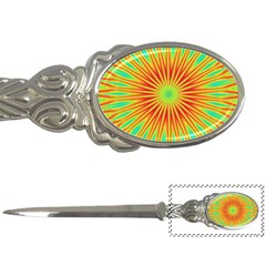 Kaleidoscope Background Mandala Red,green Sun Letter Opener by Mariart