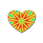 Kaleidoscope Background Star Rubber Coaster (Heart)  Front