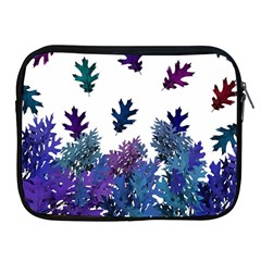 Blue Purple Leaves Apple Ipad 2/3/4 Zipper Cases by LoolyElzayat