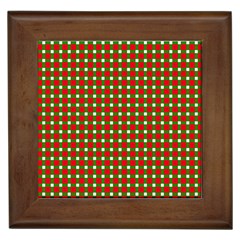 Lumberjack Plaid Buffalo Plaid Green Red Framed Tiles by Mariart