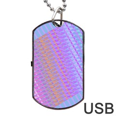 Diagonal Line Design Art Dog Tag Usb Flash (two Sides) by LoolyElzayat