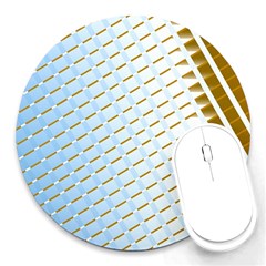 Diagonal Seamless Line Design Round Mousepads by LoolyElzayat