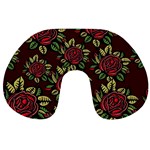 Roses Red Travel Neck Pillows Front