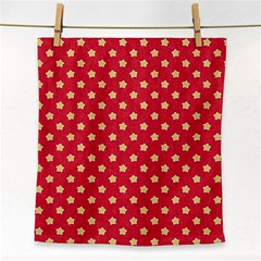 Red Hot Polka Dots Face Towel by WensdaiAmbrose