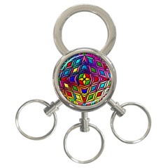 Background Structure Texture 3-ring Key Chains by Pakrebo