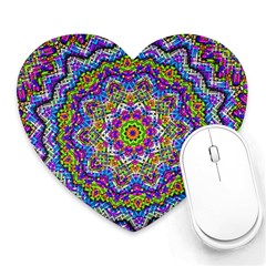 Farbenpracht Kaleidoscope Heart Mousepads by Pakrebo