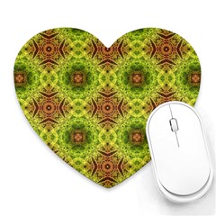 Tile Background Image Pattern Green Heart Mousepads by Pakrebo