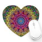 Background Fractals Surreal Design 3d Heart Mousepads Front