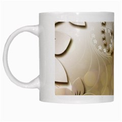 Flora Flowers Background Leaf White Mugs by Mariart