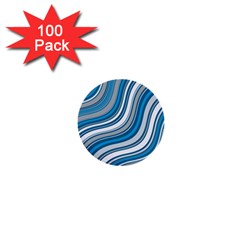 Blue Wave Surges On 1  Mini Buttons (100 Pack)  by WensdaiAmbrose