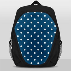 Turquoise Polka Dot Backpack Bag by retrotoomoderndesigns