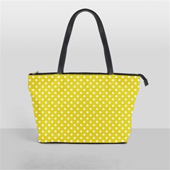 Yellow Polka Dot Classic Shoulder Handbag by retrotoomoderndesigns