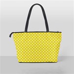 Yellow Polka Dot Classic Shoulder Handbag Back