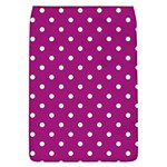 Fuschia Polka Dot Removable Flap Cover (L) Front