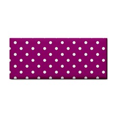 Fuschia Polka Dot Hand Towel by retrotoomoderndesigns