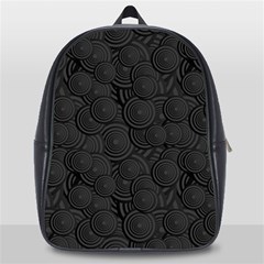 Hypnotic Black And White School Bag (large) by retrotoomoderndesigns