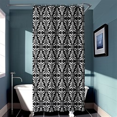 Black And White Filigree Shower Curtain 36  X 72  (stall)  by retrotoomoderndesigns