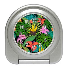 Tropical Adventure Travel Alarm Clock by retrotoomoderndesigns