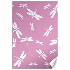 Dragonflies Pattern Canvas 24  X 36  by Valentinaart