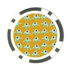 Squidward In Repose Pattern Poker Chip Card Guard by Valentinaart