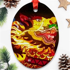 Dragon Lights Ki Rin Ornament (oval) by Riverwoman