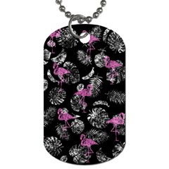 Flamingo Pattern Dog Tag (two Sides) by Valentinaart