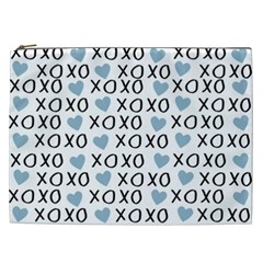 Xo Valentines Day Pattern Cosmetic Bag (xxl) by Valentinaart