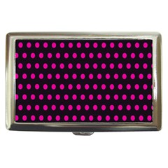 Pink Black Polka Dots Cigarette Money Case by retrotoomoderndesigns