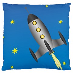 Rocket Spaceship Space Travel Nasa Standard Flano Cushion Case (two Sides) by Wegoenart