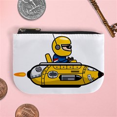 Cartoon Space Racer Galaxy Science Mini Coin Purse by Wegoenart