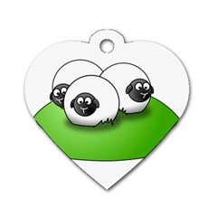 Sheep Agriculture Hill Group Flock Dog Tag Heart (one Side) by Wegoenart